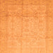 Square Machine Washable Oriental Orange Traditional Area Rugs, wshabs3875org