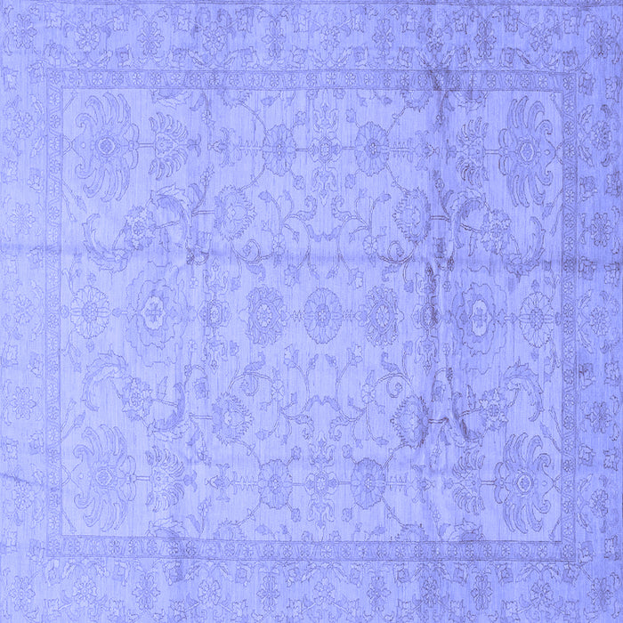 Square Machine Washable Oriental Blue Traditional Rug, wshabs3875blu