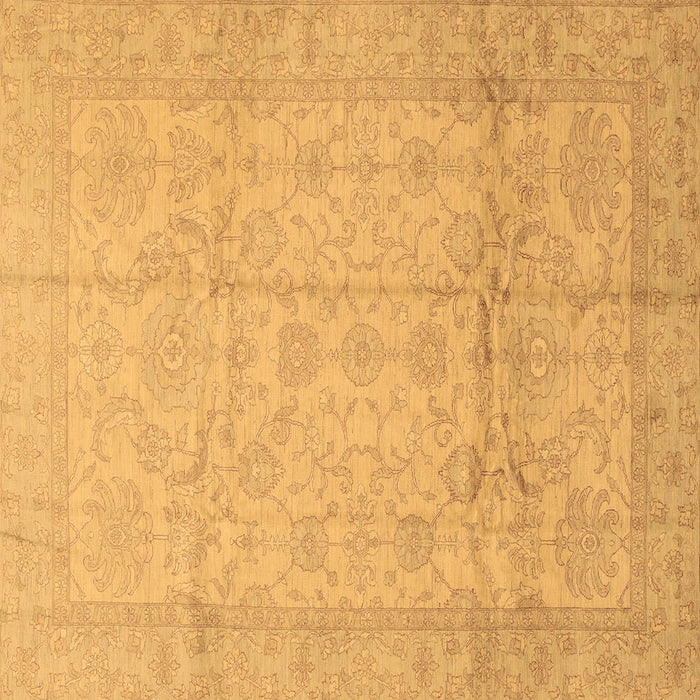 Square Oriental Brown Traditional Rug, abs3875brn