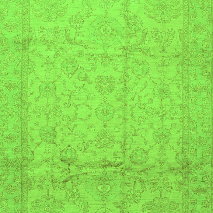 Machine Washable Oriental Green Traditional Area Rugs, wshabs3875grn