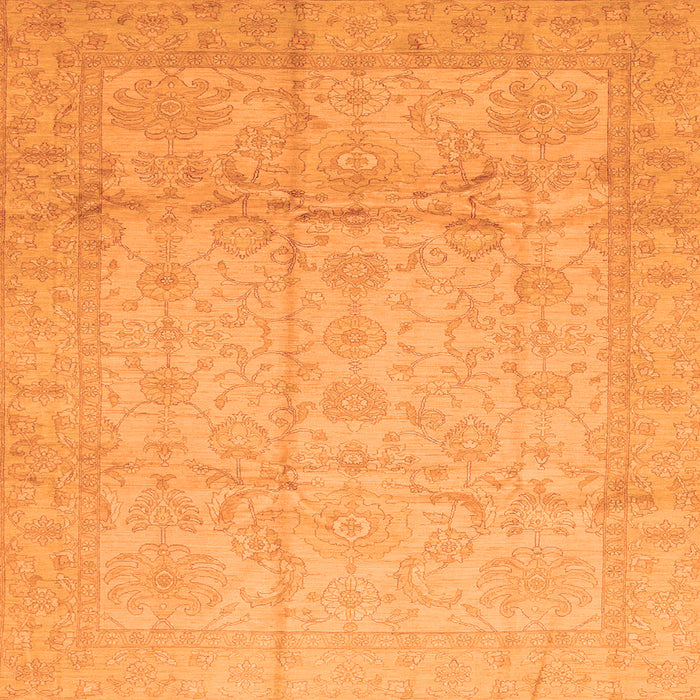 Square Oriental Orange Traditional Rug, abs3875org