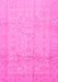 Machine Washable Oriental Pink Traditional Rug, wshabs3875pnk