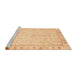 Sideview of Machine Washable Abstract Orange Rug, wshabs3876