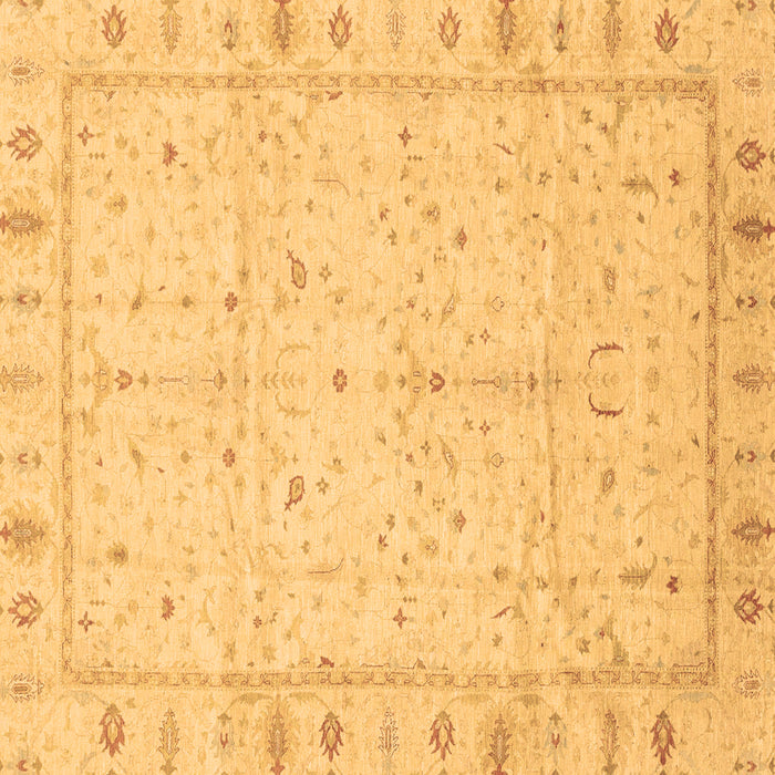 Square Oriental Brown Traditional Rug, abs3876brn