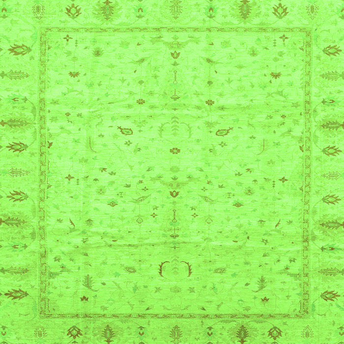 Square Oriental Green Traditional Rug, abs3876grn