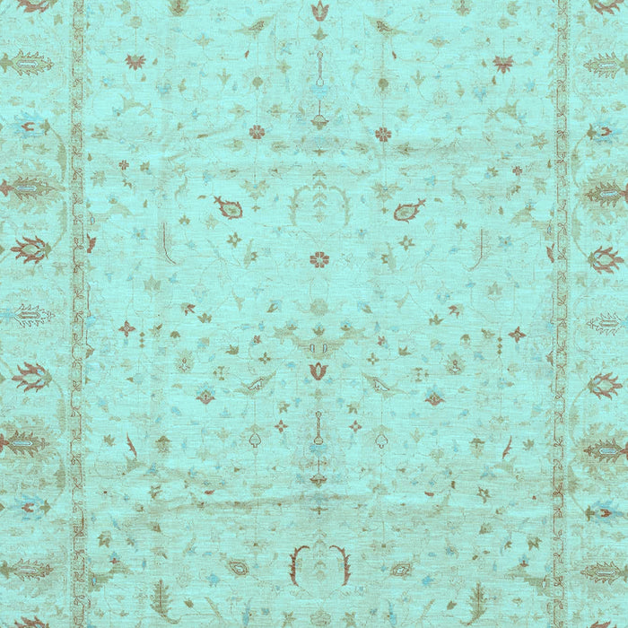 Machine Washable Oriental Light Blue Traditional Rug, wshabs3876lblu
