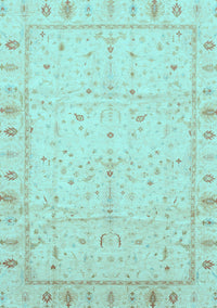 Oriental Light Blue Traditional Rug, abs3876lblu