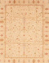 Machine Washable Abstract Orange Rug, wshabs3876