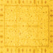 Square Oriental Yellow Traditional Rug, abs3876yw