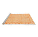 Sideview of Machine Washable Oriental Orange Traditional Area Rugs, wshabs3876org