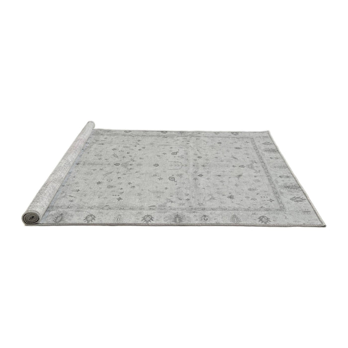 Sideview of Machine Washable Oriental Gray Traditional Rug, wshabs3876gry