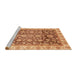 Sideview of Machine Washable Abstract Red Rug, wshabs3877