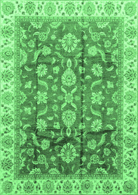 Oriental Emerald Green Traditional Rug, abs3877emgrn