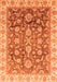 Machine Washable Oriental Orange Traditional Area Rugs, wshabs3877org