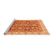 Sideview of Machine Washable Oriental Orange Traditional Area Rugs, wshabs3877org