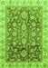 Machine Washable Oriental Green Traditional Area Rugs, wshabs3877grn