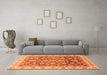 Machine Washable Oriental Orange Traditional Area Rugs in a Living Room, wshabs3877org