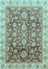 Oriental Light Blue Traditional Rug, abs3877lblu