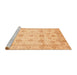 Sideview of Machine Washable Abstract Orange Rug, wshabs3878