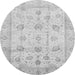 Round Oriental Gray Traditional Rug, abs3878gry