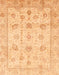 Machine Washable Abstract Orange Rug, wshabs3878