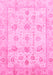 Machine Washable Oriental Pink Traditional Rug, wshabs3878pnk