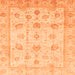 Square Oriental Orange Traditional Rug, abs3878org