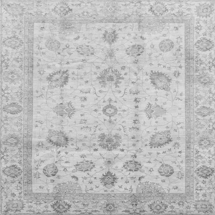 Square Oriental Gray Traditional Rug, abs3878gry