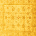 Square Oriental Yellow Traditional Rug, abs3878yw