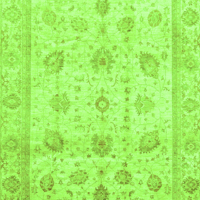 Machine Washable Oriental Green Traditional Area Rugs, wshabs3878grn