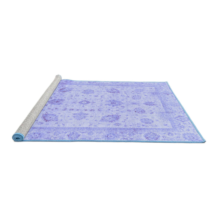 Sideview of Machine Washable Oriental Blue Traditional Rug, wshabs3878blu