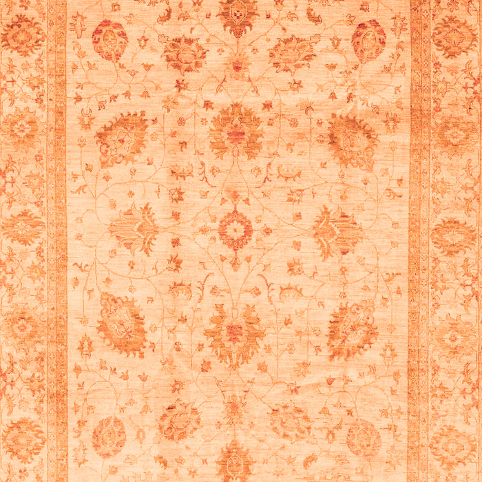 Machine Washable Oriental Orange Traditional Area Rugs, wshabs3878org