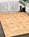 Machine Washable Abstract Orange Rug in a Family Room, wshabs3878