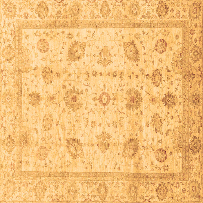 Square Oriental Brown Traditional Rug, abs3878brn
