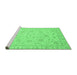 Sideview of Machine Washable Oriental Emerald Green Traditional Area Rugs, wshabs3879emgrn