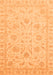 Machine Washable Oriental Orange Traditional Area Rugs, wshabs3879org