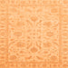 Square Machine Washable Oriental Orange Traditional Area Rugs, wshabs3879org