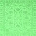 Square Oriental Emerald Green Traditional Rug, abs3879emgrn