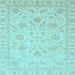 Square Oriental Light Blue Traditional Rug, abs3879lblu