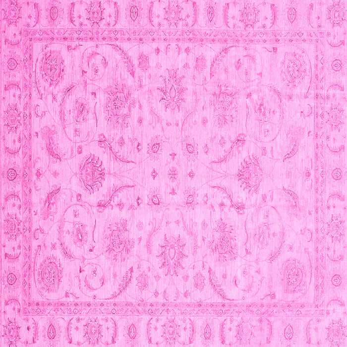 Square Oriental Pink Traditional Rug, abs3879pnk