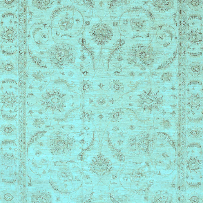 Machine Washable Oriental Light Blue Traditional Rug, wshabs3879lblu
