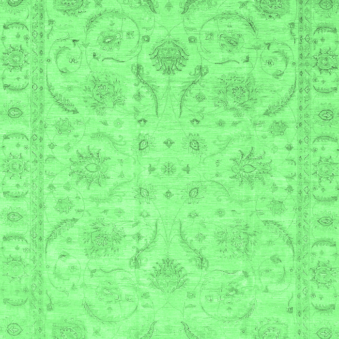 Machine Washable Oriental Emerald Green Traditional Area Rugs, wshabs3879emgrn