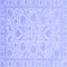 Square Oriental Blue Traditional Rug, abs3879blu