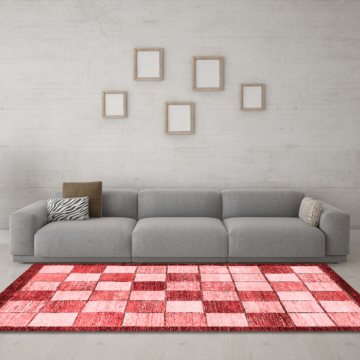Modern Red Washable Rugs