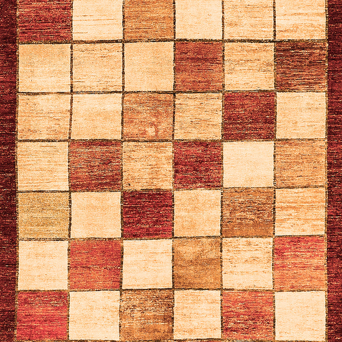 Machine Washable Abstract Orange Modern Area Rugs, wshabs387org