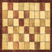 Square Abstract Brown Modern Rug, abs387brn