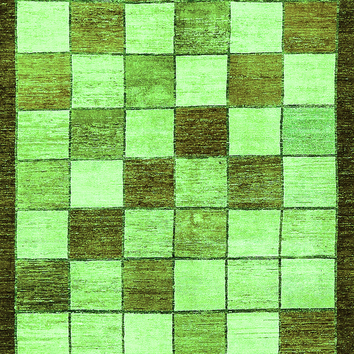 Abstract Green Modern Rug, abs387grn