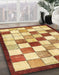 Abstract Chrome Gold Yellow Modern Rug in Family Room, abs387