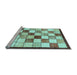 Sideview of Machine Washable Abstract Light Blue Modern Rug, wshabs387lblu