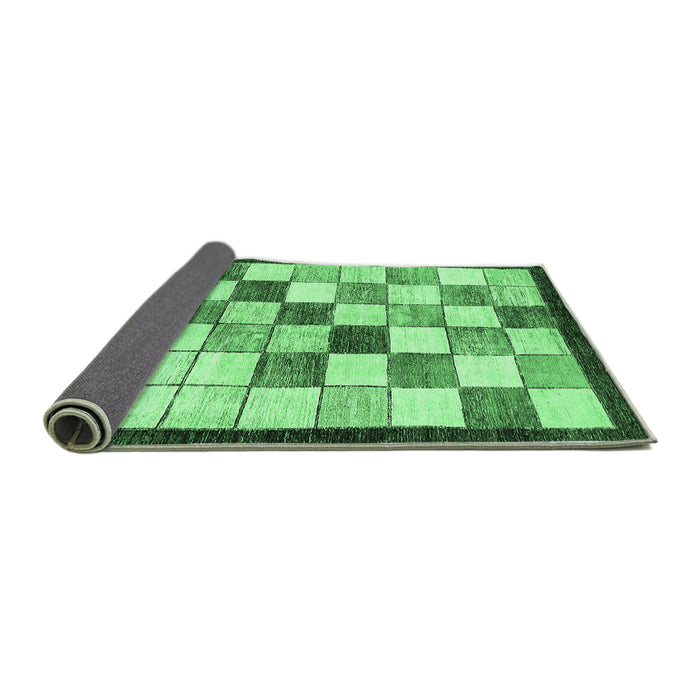 Sideview of Abstract Emerald Green Modern Rug, abs387emgrn